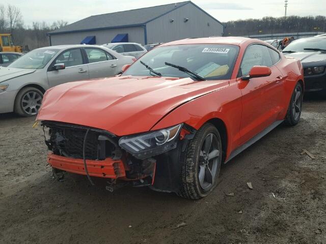 1FA6P8AM0G5219761 - 2016 FORD MUSTANG ORANGE photo 2