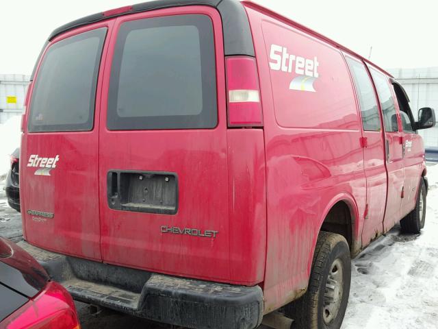 1GCGG25V451120699 - 2005 CHEVROLET EXPRESS G2 RED photo 4