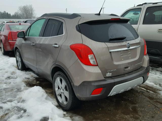 KL4CJASB8DB080165 - 2013 BUICK ENCORE BROWN photo 3