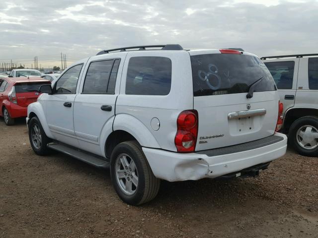 1D4HB48N85F549988 - 2005 DODGE DURANGO SL WHITE photo 3