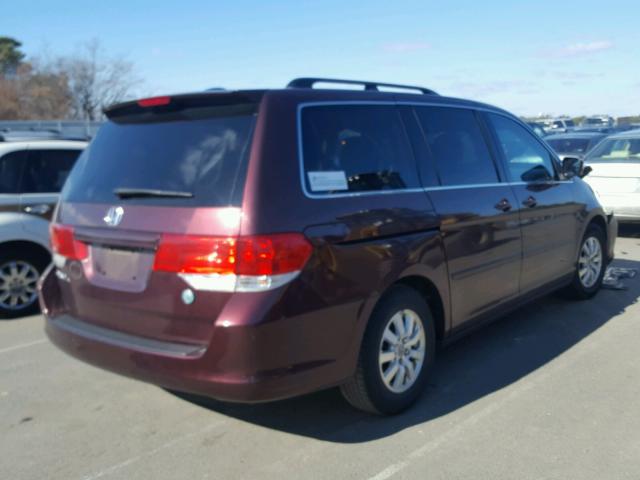 5FNRL38738B402934 - 2008 HONDA ODYSSEY EX RED photo 4