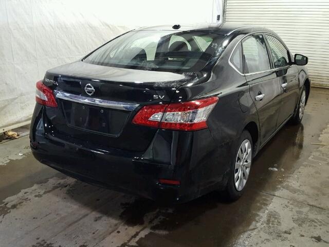 3N1AB7AP5FL695383 - 2015 NISSAN SENTRA S BLACK photo 4