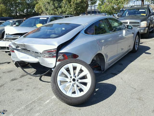 5YJSA1E20HF178882 - 2017 TESLA MODEL S SILVER photo 4