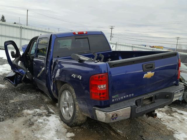 3GCRKTE34AG206599 - 2010 CHEVROLET SILVERADO BLUE photo 3