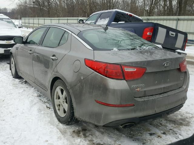 5XXGM4A74EG264687 - 2014 KIA OPTIMA LX GRAY photo 3