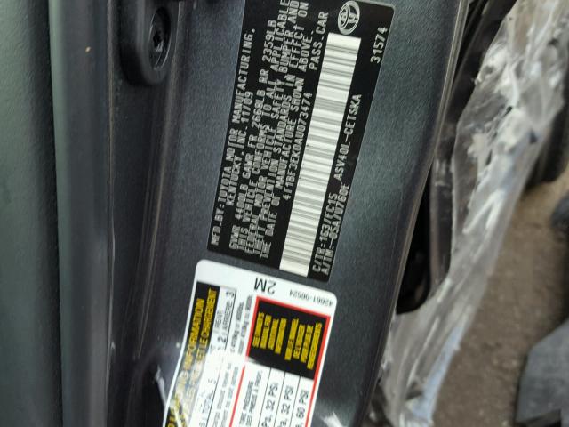 4T1BF3EK0AU073474 - 2010 TOYOTA CAMRY BASE GRAY photo 10