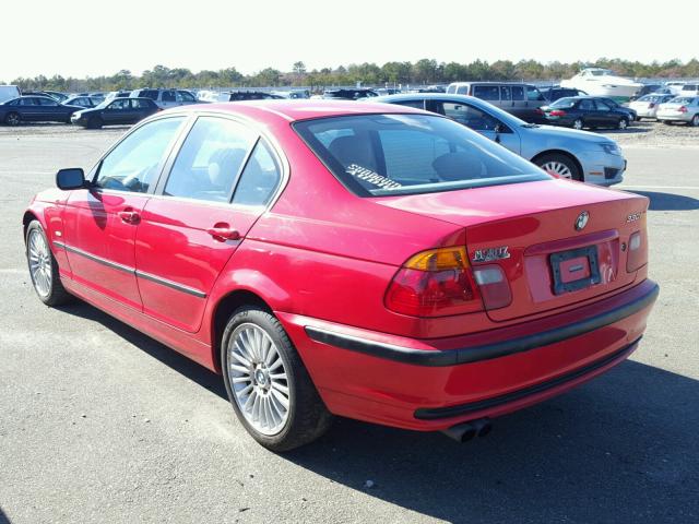 WBAAV53421JR78459 - 2001 BMW 330 I RED photo 3