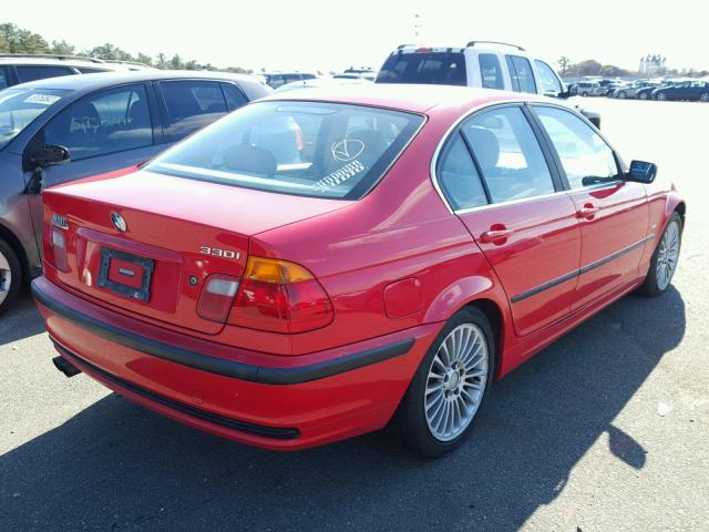 WBAAV53421JR78459 - 2001 BMW 330 I RED photo 4