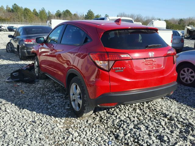 3CZRU5H5XGM735921 - 2016 HONDA HR-V EX RED photo 3