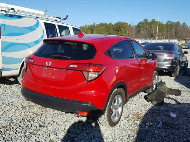 3CZRU5H5XGM735921 - 2016 HONDA HR-V EX RED photo 4