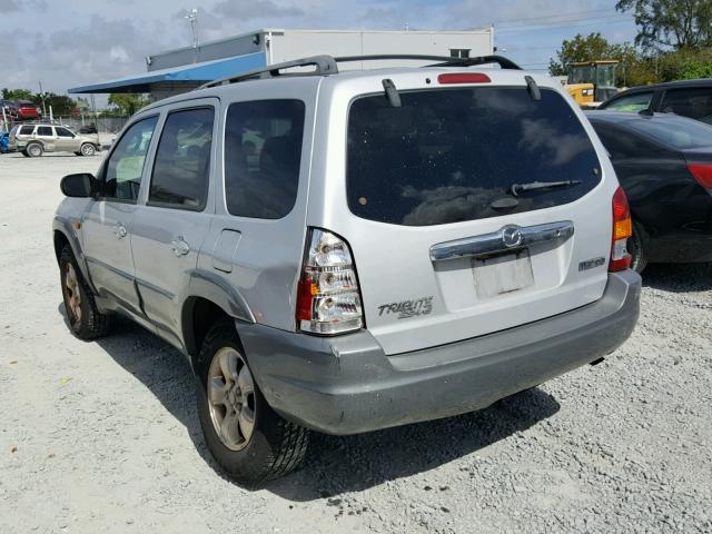 4F2YU09112KM00935 - 2002 MAZDA TRIBUTE LX SILVER photo 3