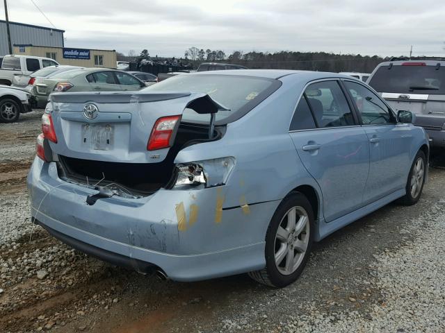 4T1BE46K98U773575 - 2008 TOYOTA CAMRY CE BLUE photo 4