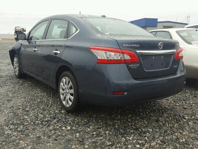 3N1AB7AP4EY304449 - 2014 NISSAN SENTRA S BLUE photo 3