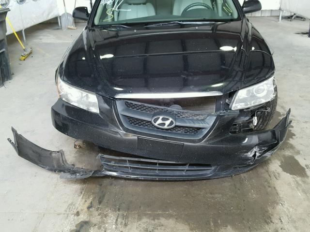 5NPET46C28H363369 - 2008 HYUNDAI SONATA GLS BLACK photo 9