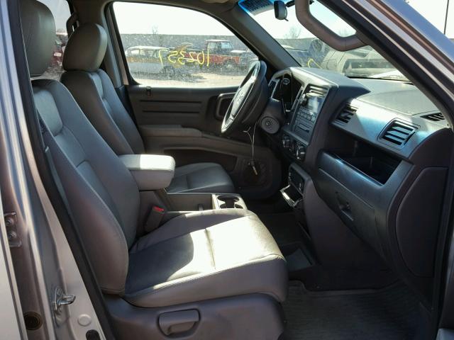 5FPYK1F20AB007164 - 2010 HONDA RIDGELINE SILVER photo 5