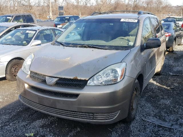 5TDZA23C84S047284 - 2004 TOYOTA SIENNA CE TAN photo 2