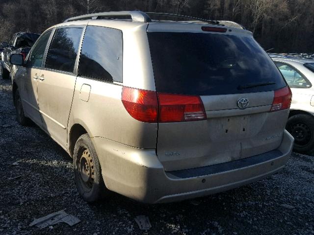 5TDZA23C84S047284 - 2004 TOYOTA SIENNA CE TAN photo 3