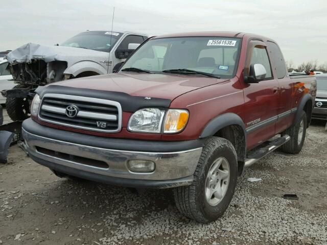 5TBRT34142S324788 - 2002 TOYOTA TUNDRA ACC MAROON photo 2