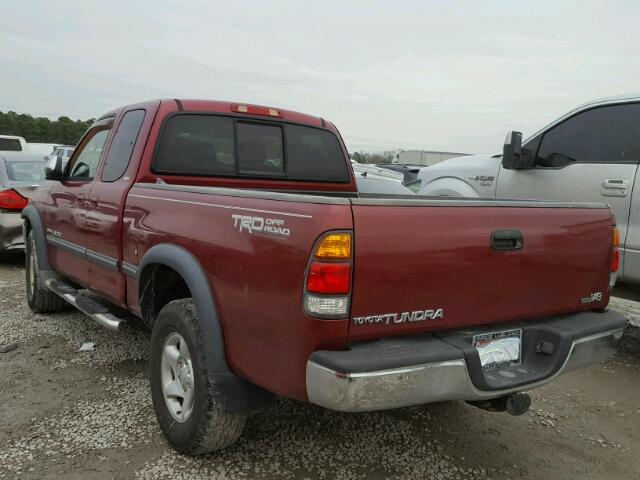 5TBRT34142S324788 - 2002 TOYOTA TUNDRA ACC MAROON photo 3