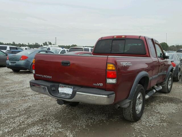 5TBRT34142S324788 - 2002 TOYOTA TUNDRA ACC MAROON photo 4