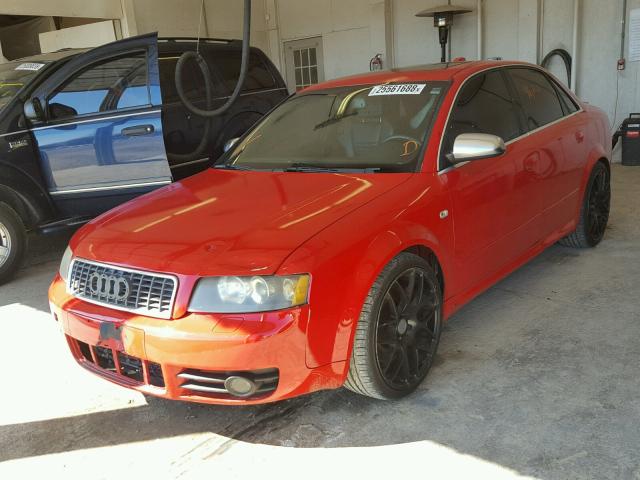 WAUPL68E14A243533 - 2004 AUDI S4 RED photo 2