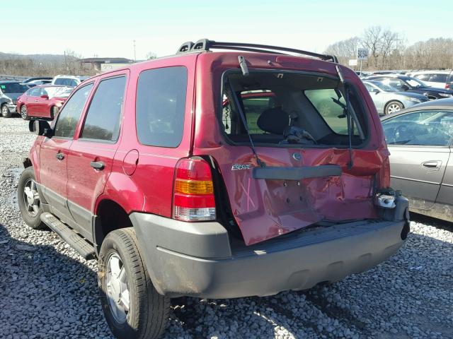 1FMYU02124DA07197 - 2004 FORD ESCAPE XLS RED photo 3