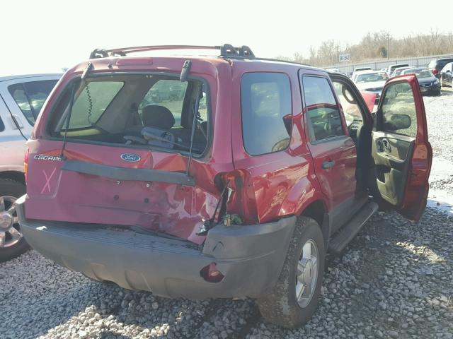 1FMYU02124DA07197 - 2004 FORD ESCAPE XLS RED photo 4