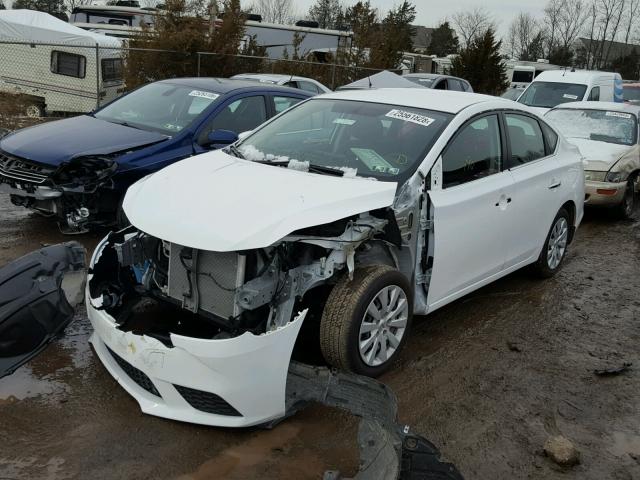 3N1AB7AP3HY281279 - 2017 NISSAN SENTRA S WHITE photo 2