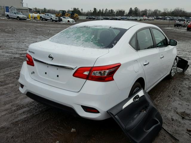 3N1AB7AP3HY281279 - 2017 NISSAN SENTRA S WHITE photo 4