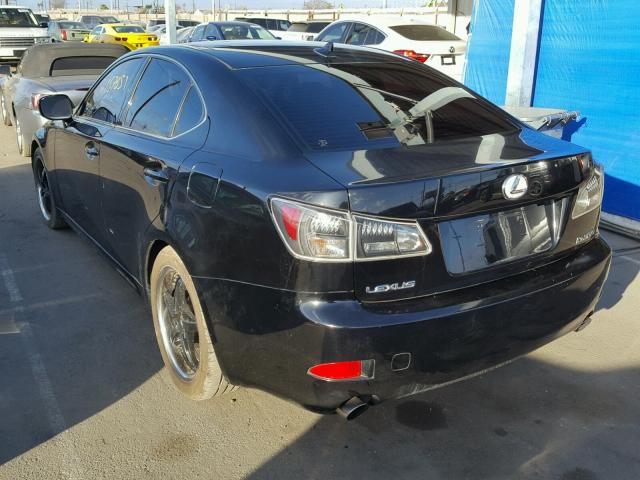 JTHBE262075016760 - 2007 LEXUS IS 350 BLACK photo 3