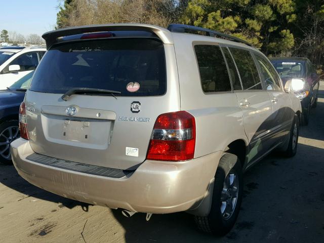 JTEGP21A970142723 - 2007 TOYOTA HIGHLANDER TAN photo 4