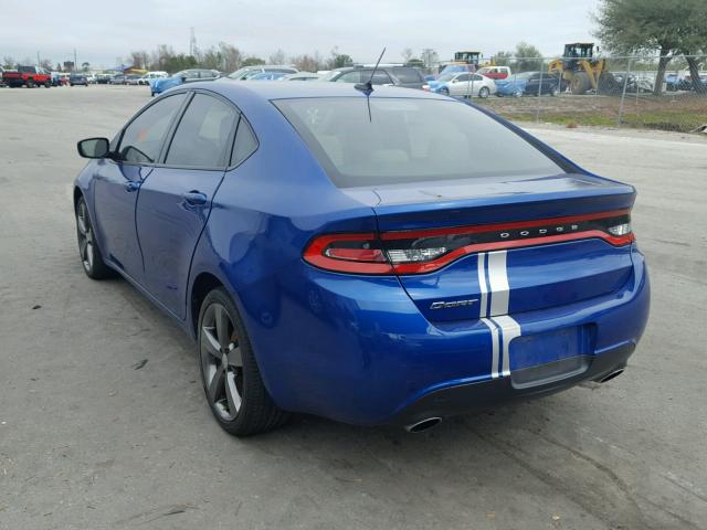 1C3CDFBHXDD134587 - 2013 DODGE DART SXT BLUE photo 3