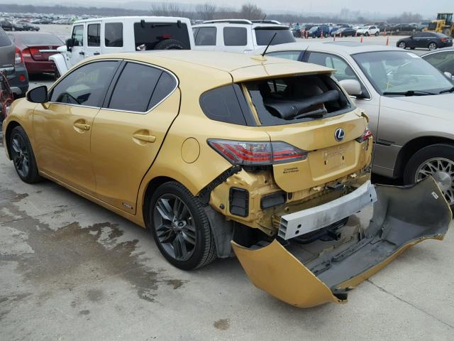 JTHKD5BH2C2049253 - 2012 LEXUS CT 200 GOLD photo 3