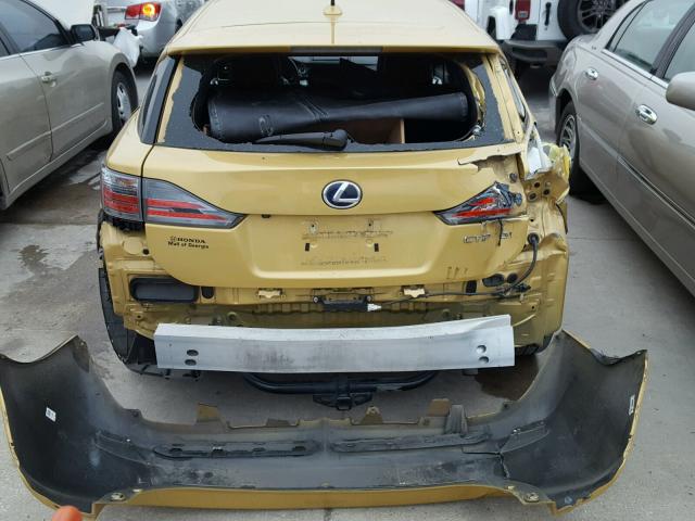 JTHKD5BH2C2049253 - 2012 LEXUS CT 200 GOLD photo 9