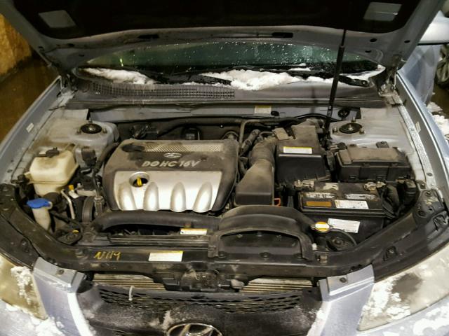 5NPET46C97H247004 - 2007 HYUNDAI SONATA GLS SILVER photo 7