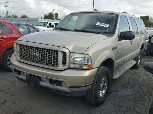 1FMSU43P44EC19576 - 2004 FORD EXCURSION BEIGE photo 2