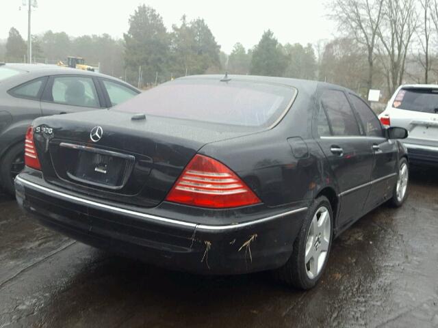 WDBNG75J14A403205 - 2004 MERCEDES-BENZ S 500 BLACK photo 4