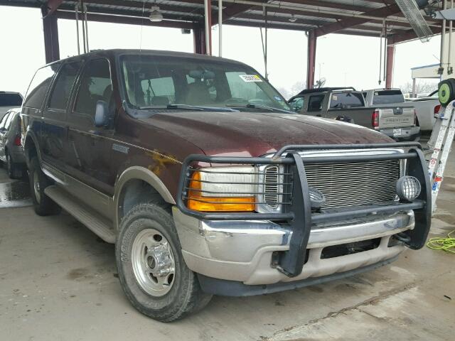 1FMNU43S4YEE00507 - 2000 FORD EXCURSION MAROON photo 1