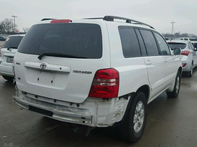 JTEGF21A920060003 - 2002 TOYOTA HIGHLANDER WHITE photo 4