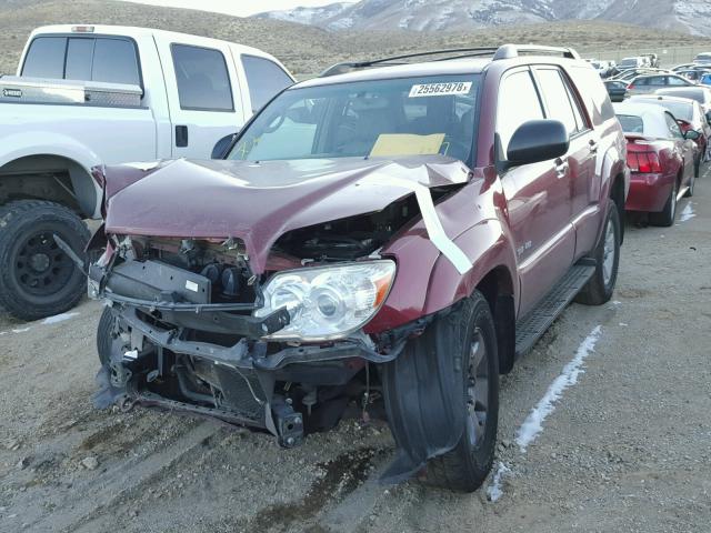 JTEBU14R068075105 - 2006 TOYOTA 4RUNNER SR RED photo 2