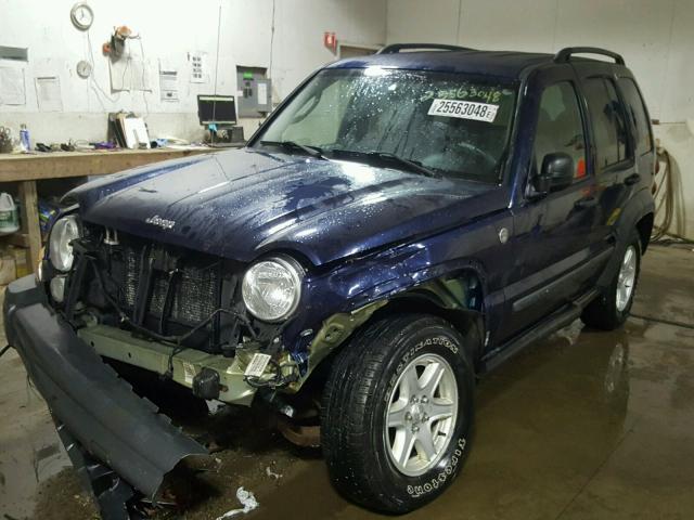 1J4GL48K14W274498 - 2004 JEEP LIBERTY SP BLUE photo 2