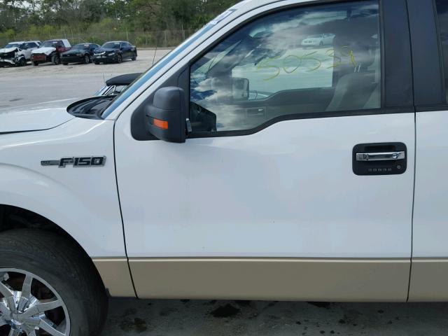 1FTPW14V19FA37125 - 2009 FORD F150 SUPER WHITE photo 10