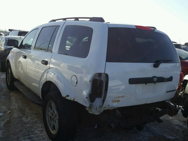 1D8HB38P99F718299 - 2009 DODGE DURANGO SE WHITE photo 3