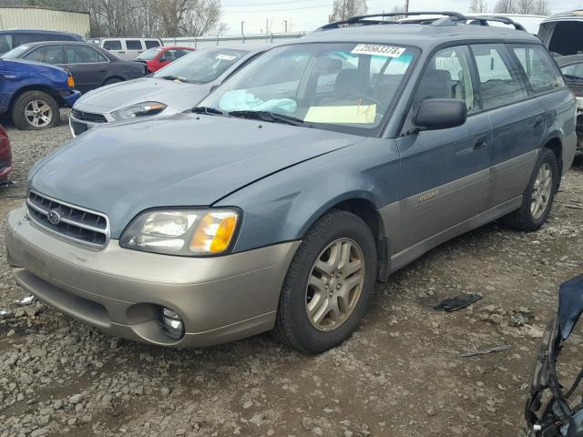 4S3BH665426659822 - 2002 SUBARU LEGACY OUT GREEN photo 2