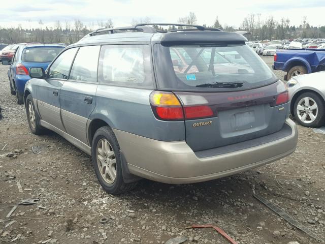 4S3BH665426659822 - 2002 SUBARU LEGACY OUT GREEN photo 3