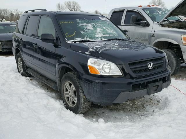 2HKYF18504H501650 - 2004 HONDA PILOT EXL BLACK photo 1