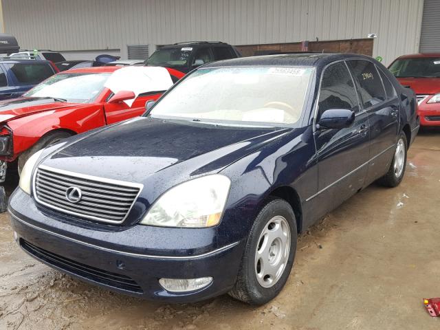 JTHBN30F910021588 - 2001 LEXUS LS 430 BLUE photo 2