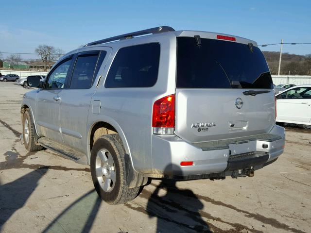 5N1AA0NC7BN615893 - 2011 NISSAN ARMADA SV SILVER photo 3