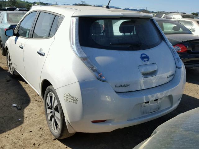 1N4AZ0CP9DC401284 - 2013 NISSAN LEAF S WHITE photo 3