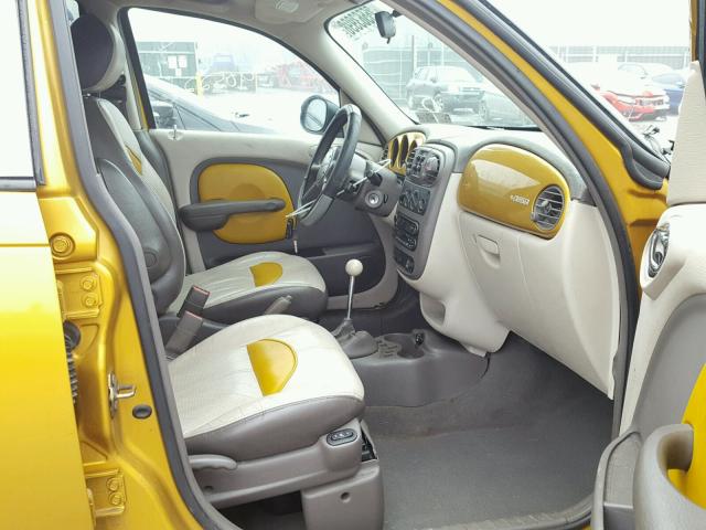 3C8FY68B72T343047 - 2002 CHRYSLER PT CRUISER YELLOW photo 5